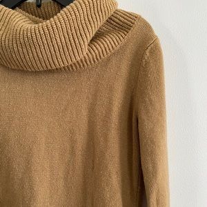 camel colored turtleneck!